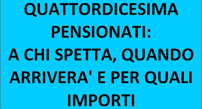 Quattordicesima Pensionati