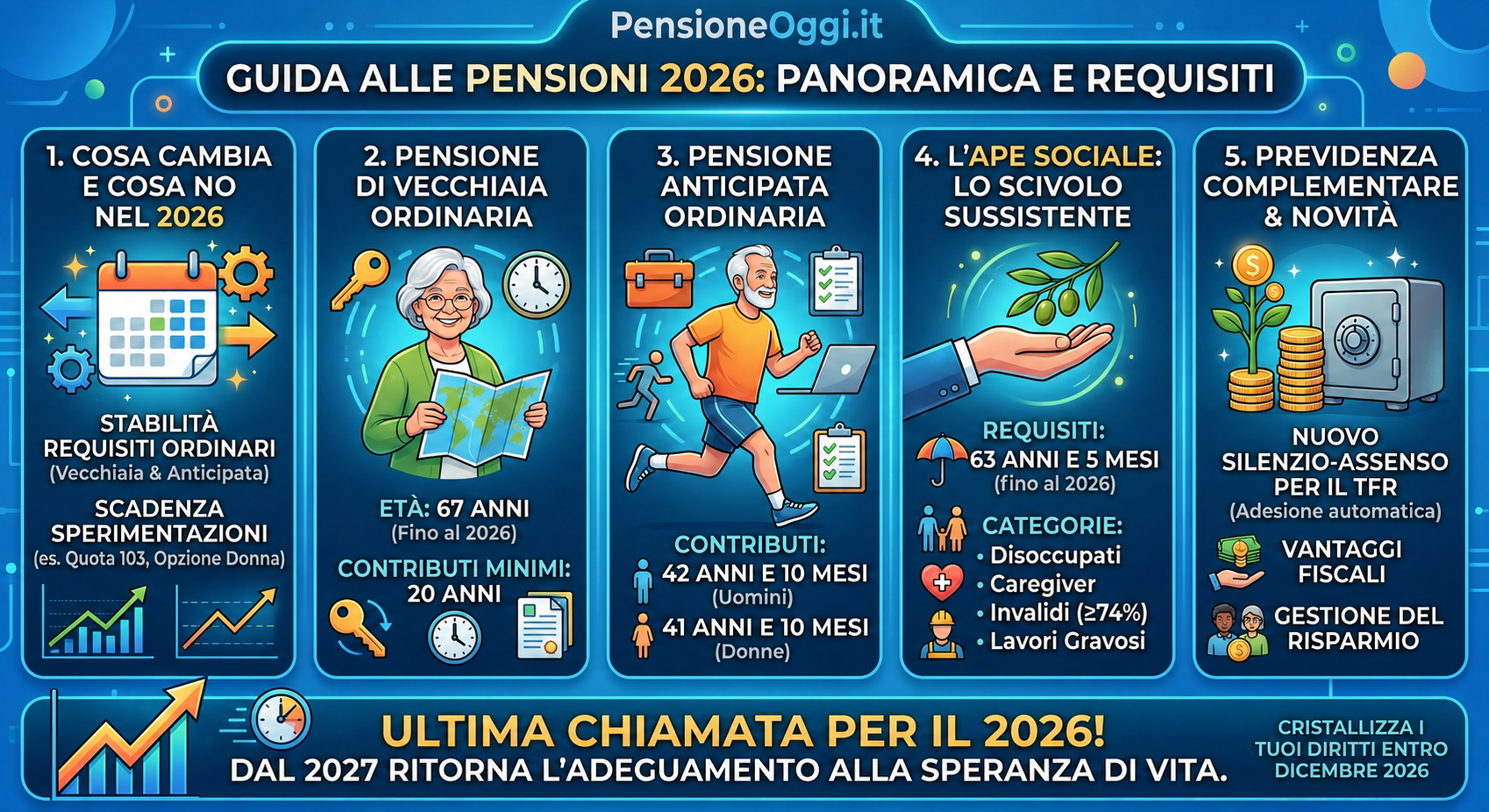 Pensioni 2026 requisiti