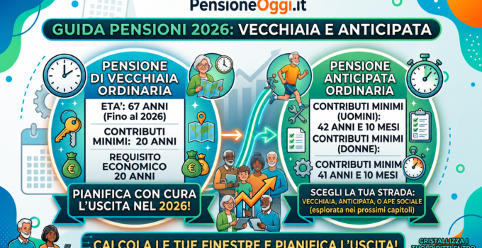 Requisiti pensione vecchiaia e anticipata 2026