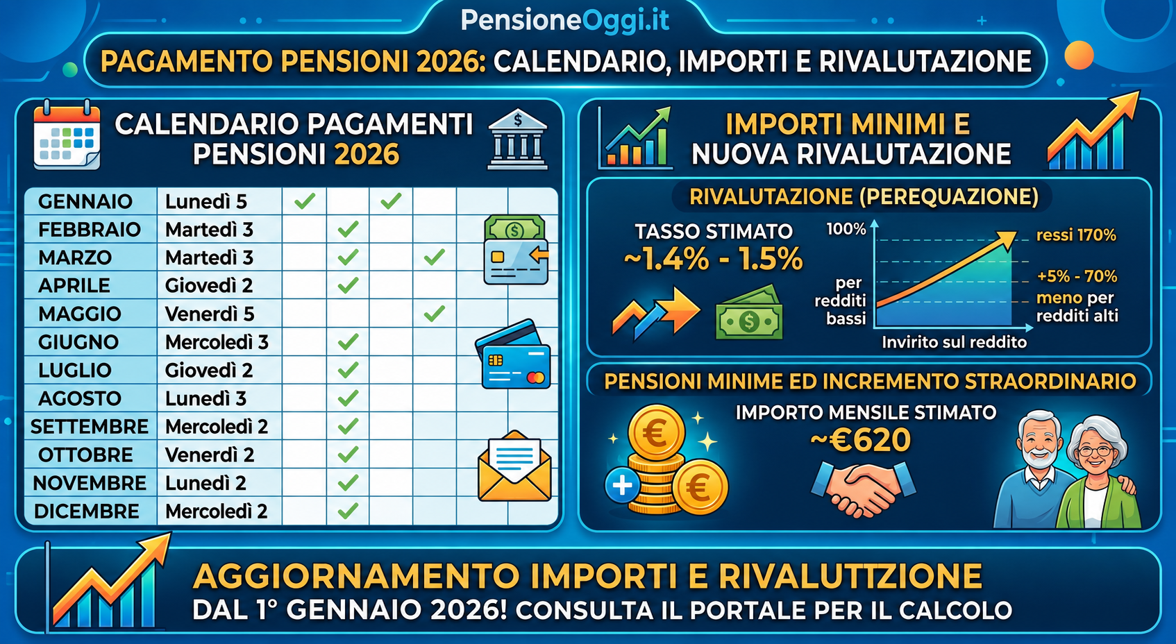 calendario pagamento pensioni 2026